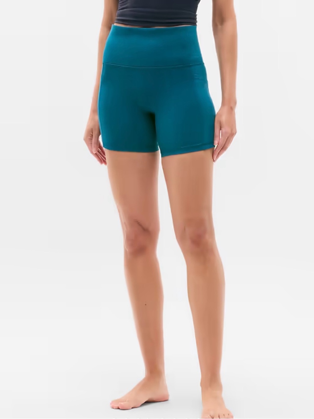 Athleta Women’s Salutation Stash High Rise 5" Short Size L coastal Teal - Picture 2 of 7
